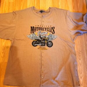 Fashion Nova xl tan motorcycle graphic tee